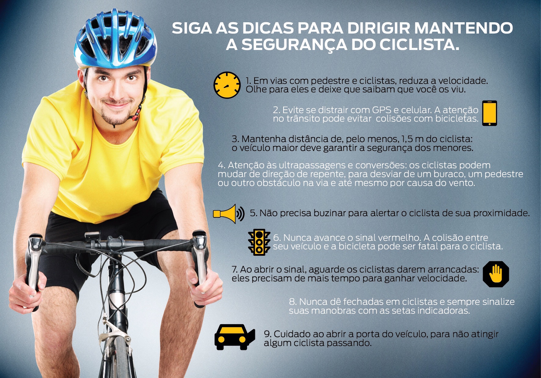 Sinal em forma de diamante com uma bicicleta. alertar os