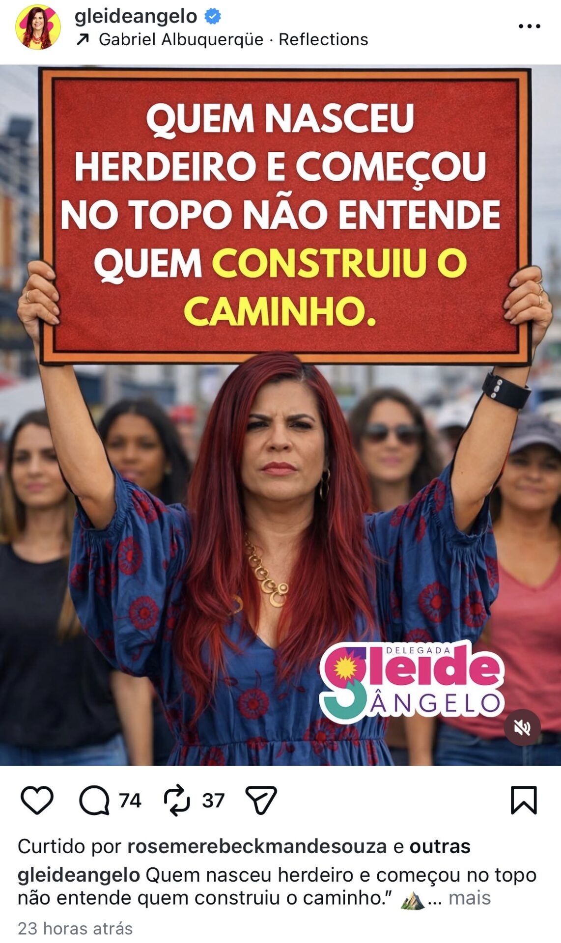 A indireta de Gleide Ângelo