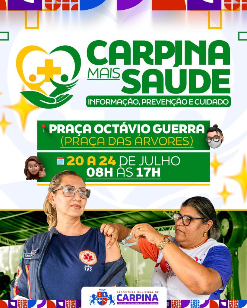 Prefeitura de Carpina promove “Carpina Mais Saúde” com diversos serviços gratuitos para a população