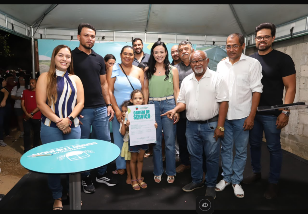 Márcia Conrado assina ordem de serviço para pavimentação de cinco ruas no Jardim das Oliveiras