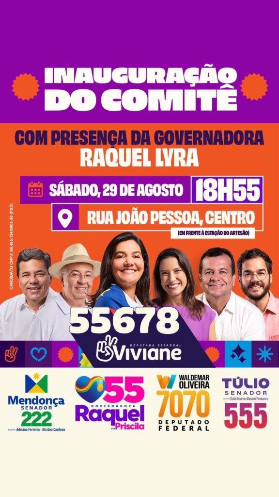 Comitê de Viviane Facundes será inaugurado neste sábado (29), em Gravatá, com presença da governadora Raquel Lyra