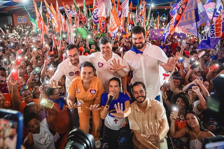 Raquel Lyra, Eduardo da Fonte e Lula da Fonte participam do lançamento da campanha de César Ramos em grande ato em Igarassu